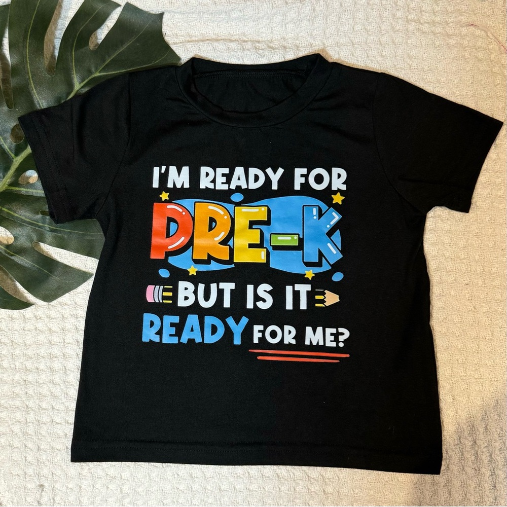 Kids Black Graphic T-Shirt